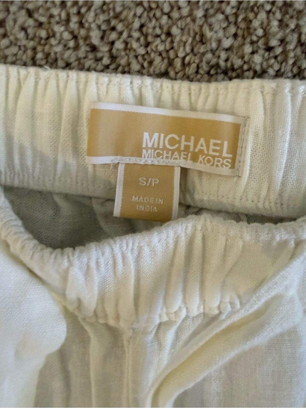 Michael Kors NWT White Linen Blend Wide Leg Pull-On Pants Resort Coastal Size S - Picture 5 of 11